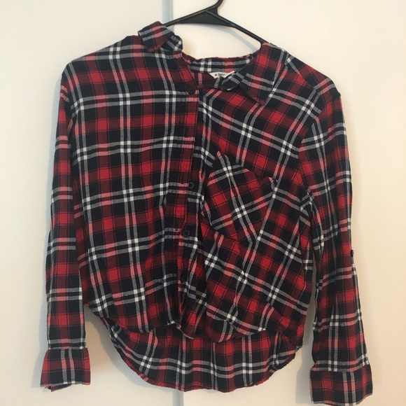 Cropped Plaid Flannel - Picture 1 of 4